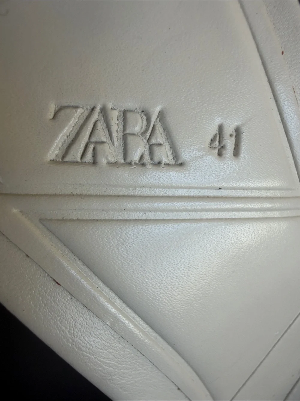 Zara White Chunky Block Heel Ankle Strap Pumps EU 41 US 10 Square Toe